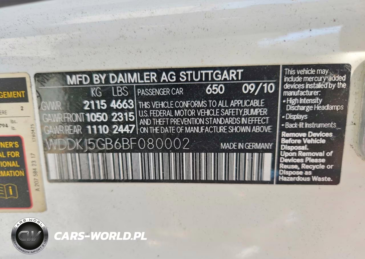 2011 Mercedes-Benz E 350 VIN:WDDKJ5GB6BF080002 - 12
