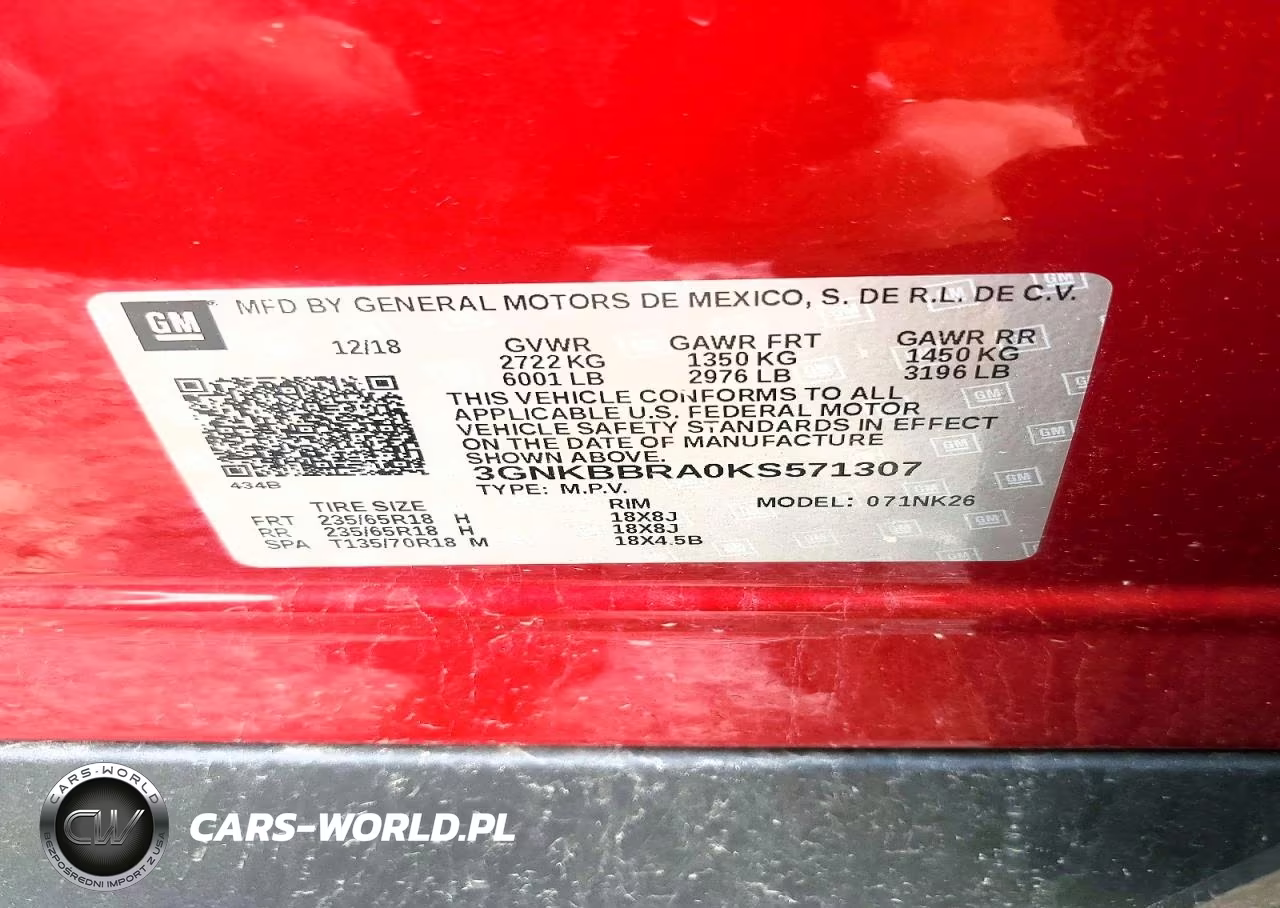 2019 Chevrolet Blazer 1Lt VIN:3GNKBBRA0KS571307 - 13