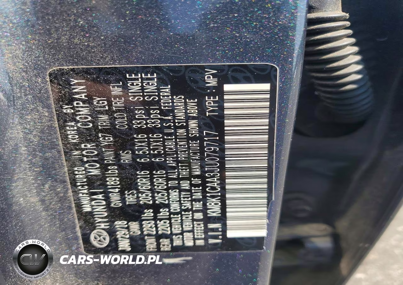 2018 Hyundai Kona Se VIN:KM8K1CAA3JU079717 - 13
