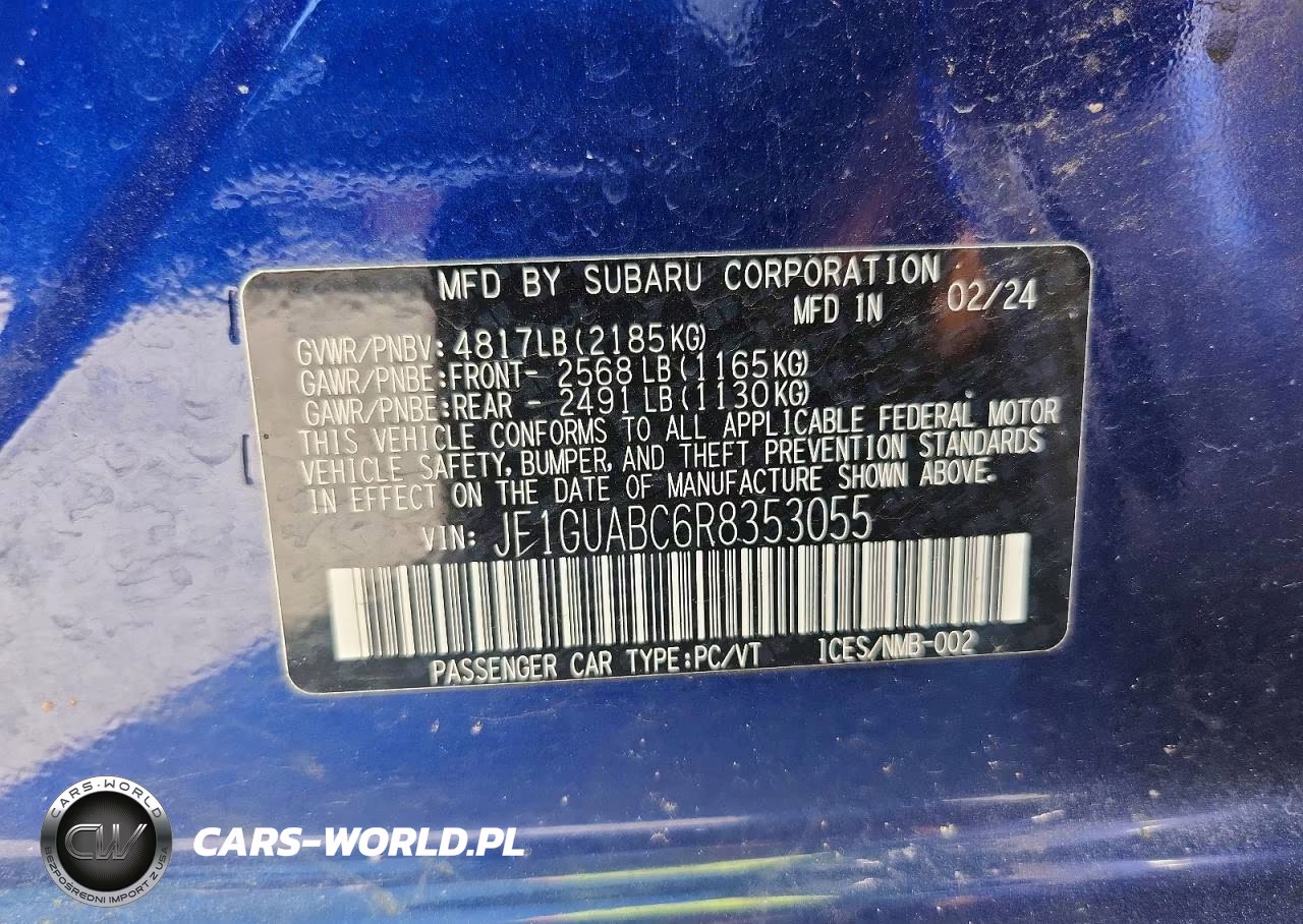2024 Subaru Impreza VIN:JF1GUABC6R8353055 - 12