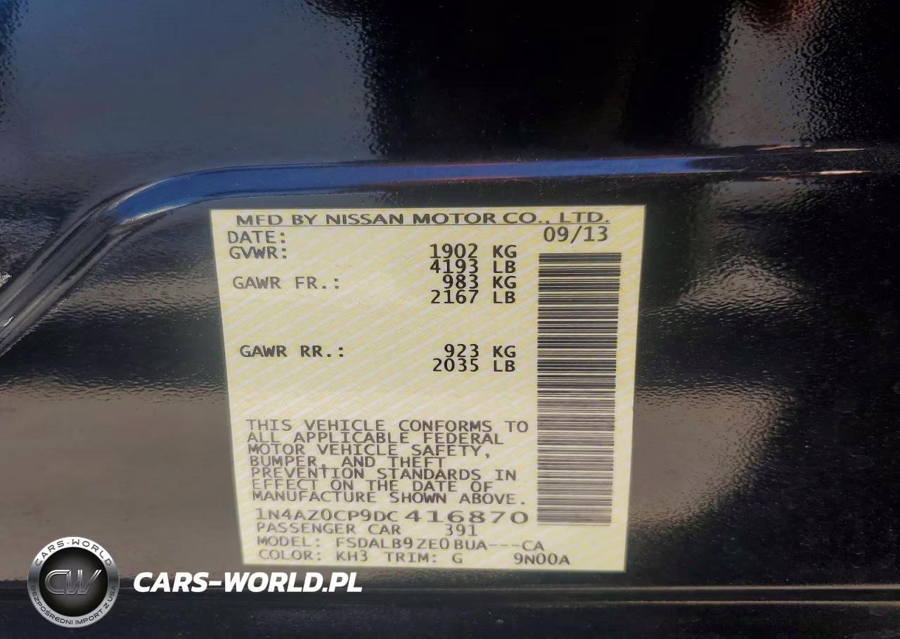 2013 Nissan Leaf S VIN:1N4AZ0CP9DC416870 - 12