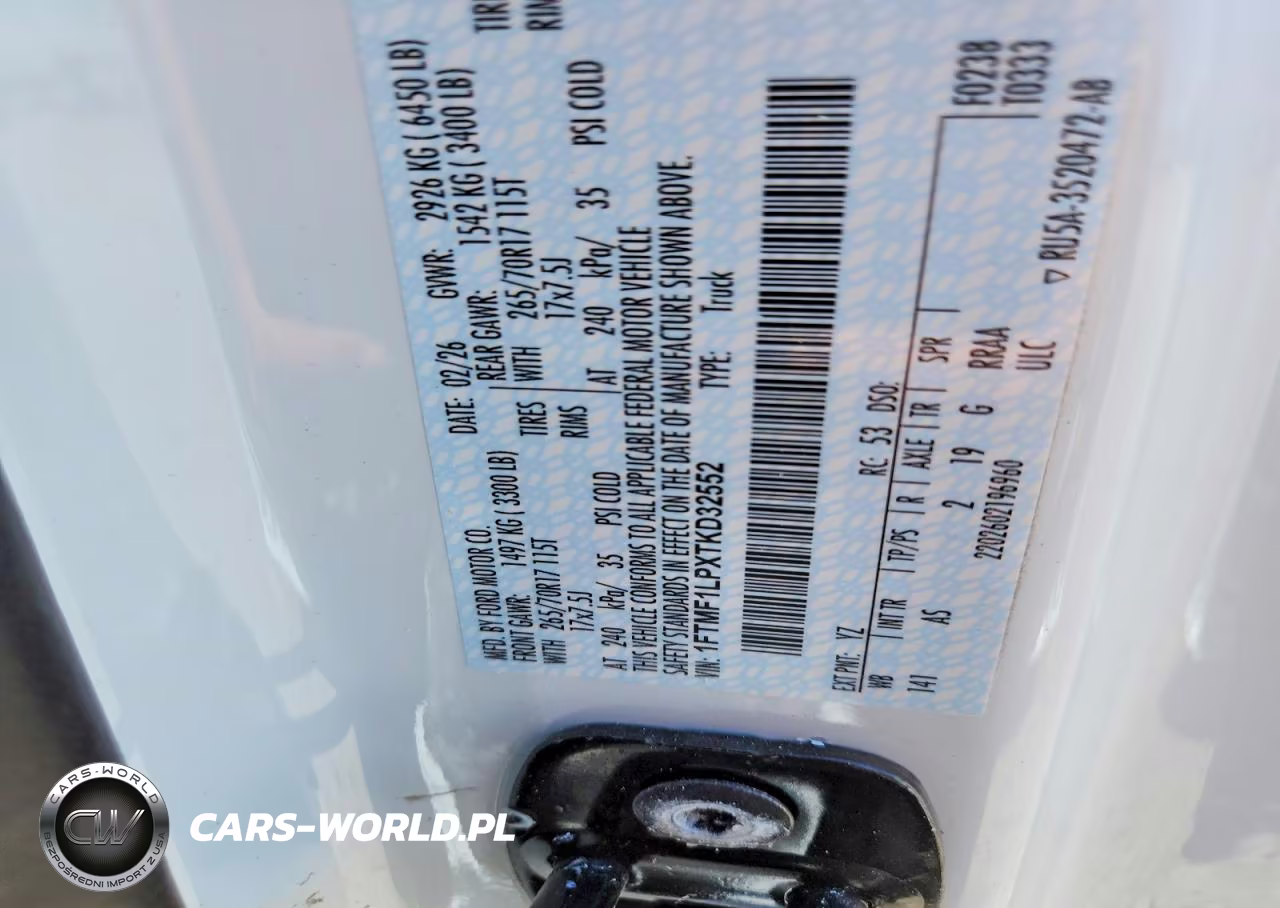 2026 Ford F150 Xl VIN:1FTMF1LPXTKD32552 - 12