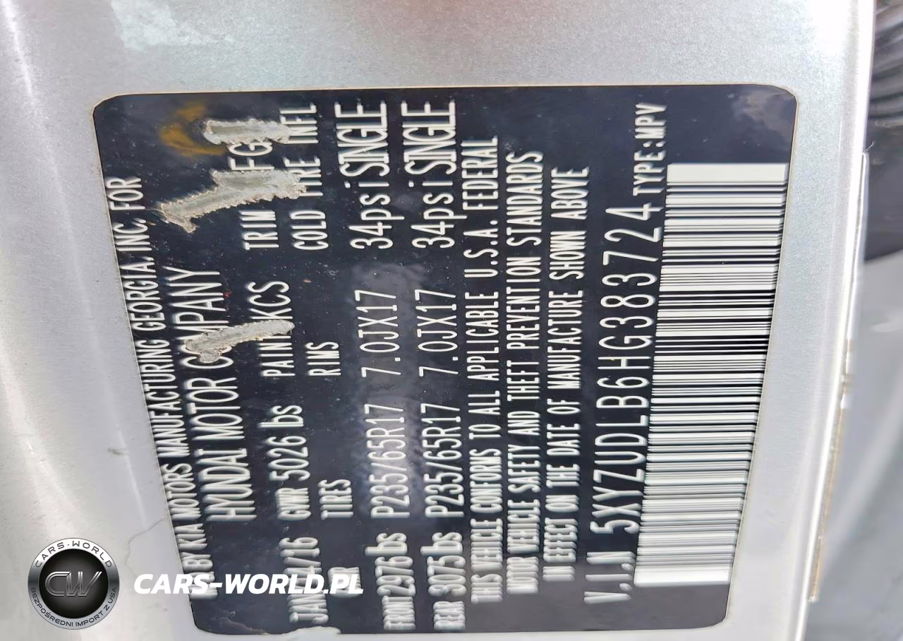 2017 Hyundai Santa Fe Sport 2.4L VIN:5XYZUDLB6HG383724 - 13