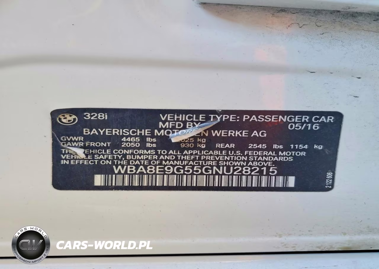 2016 BMW 328 I Sulev VIN:WBA8E9G55GNU28215 - 13
