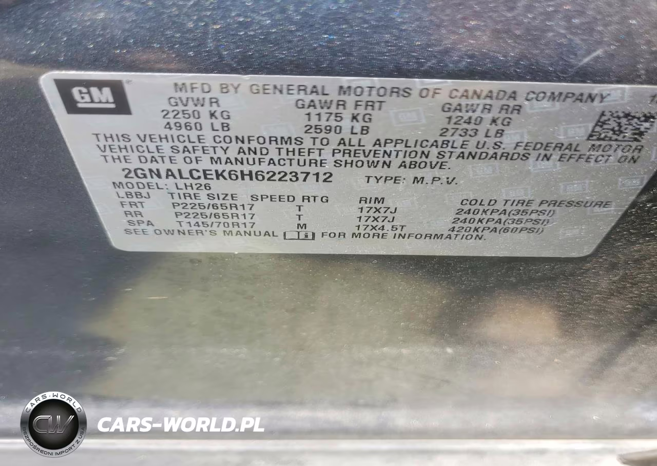 2017 Chevrolet Equinox Lt VIN:2GNALCEK6H6223712 - 13
