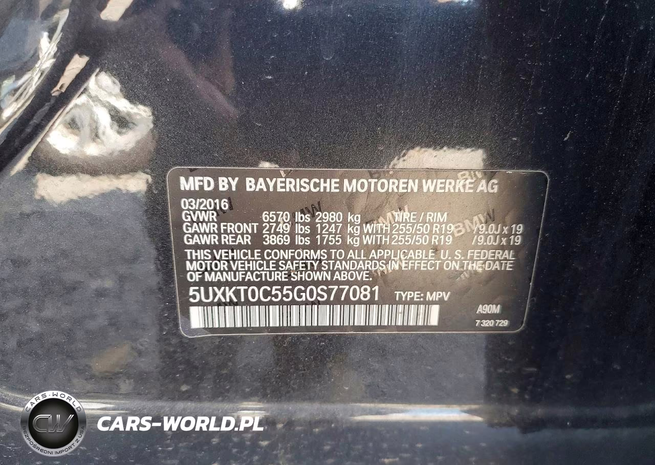2016 BMW X5 Xdr40E VIN:5UXKT0C55G0S77081 - 13