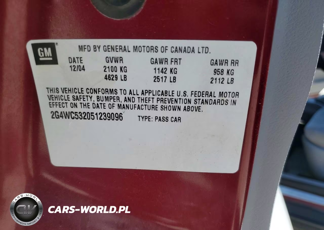 2005 Buick Lacrosse Cx VIN:2G4WC532051239096 - 12