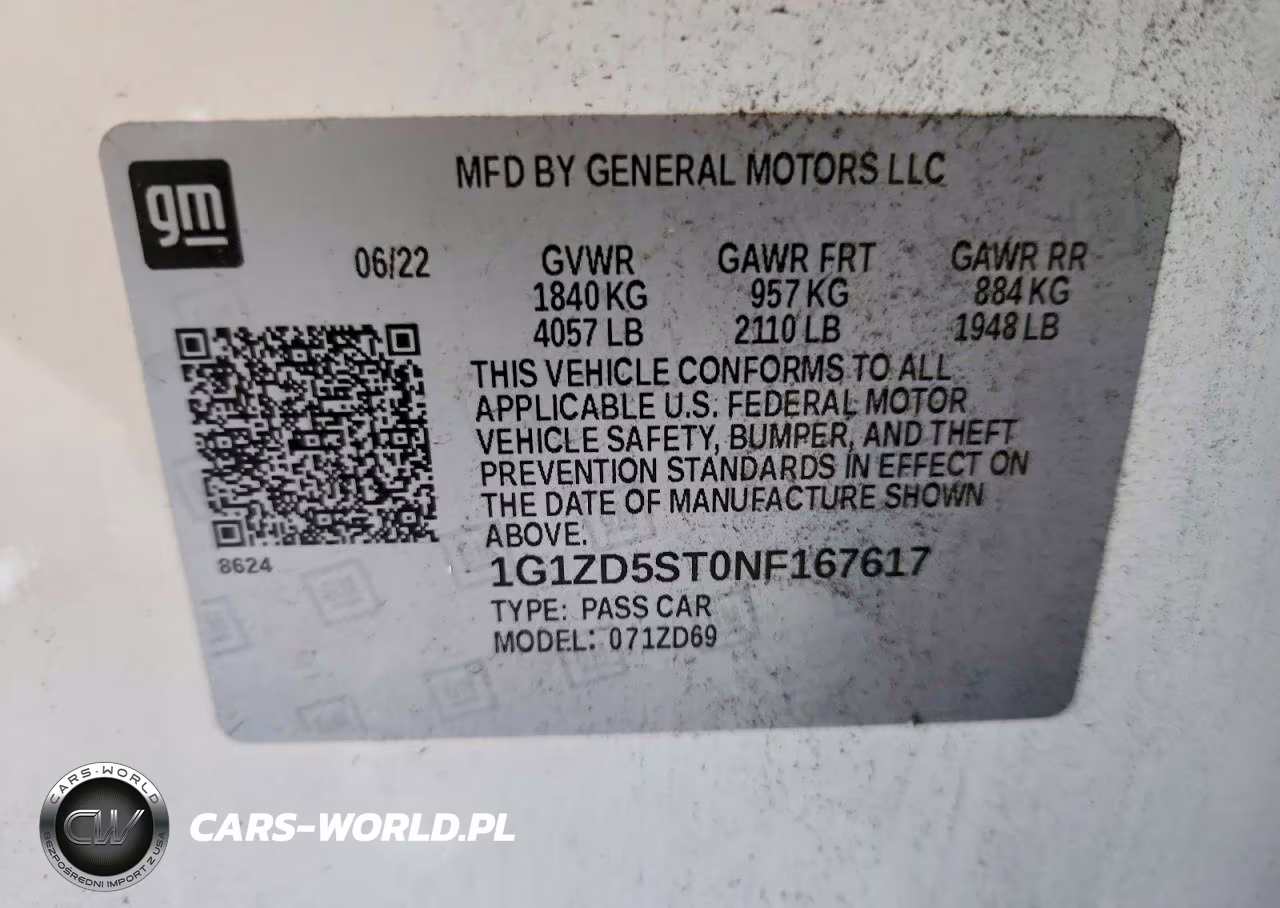 2022 Chevrolet Malibu Lt VIN:1G1ZD5ST0NF167617 - 12