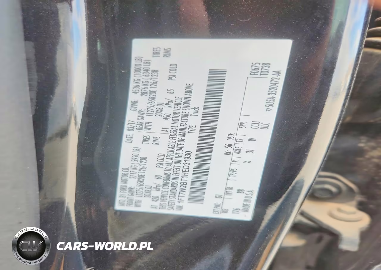 2017 Ford F250 Super Duty VIN:1FT7W2BT1HED31930 - 13