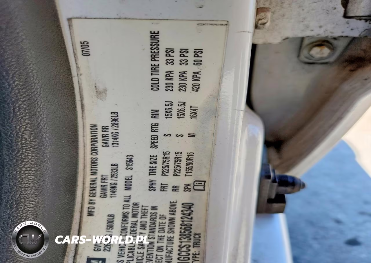 2006 Chev Colorado VIN:1GCCS138568124340 - 12