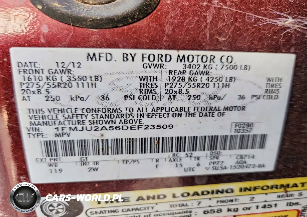 2013 Ford Expedition Limited VIN:1FMJU2A56DEF23509 - 13