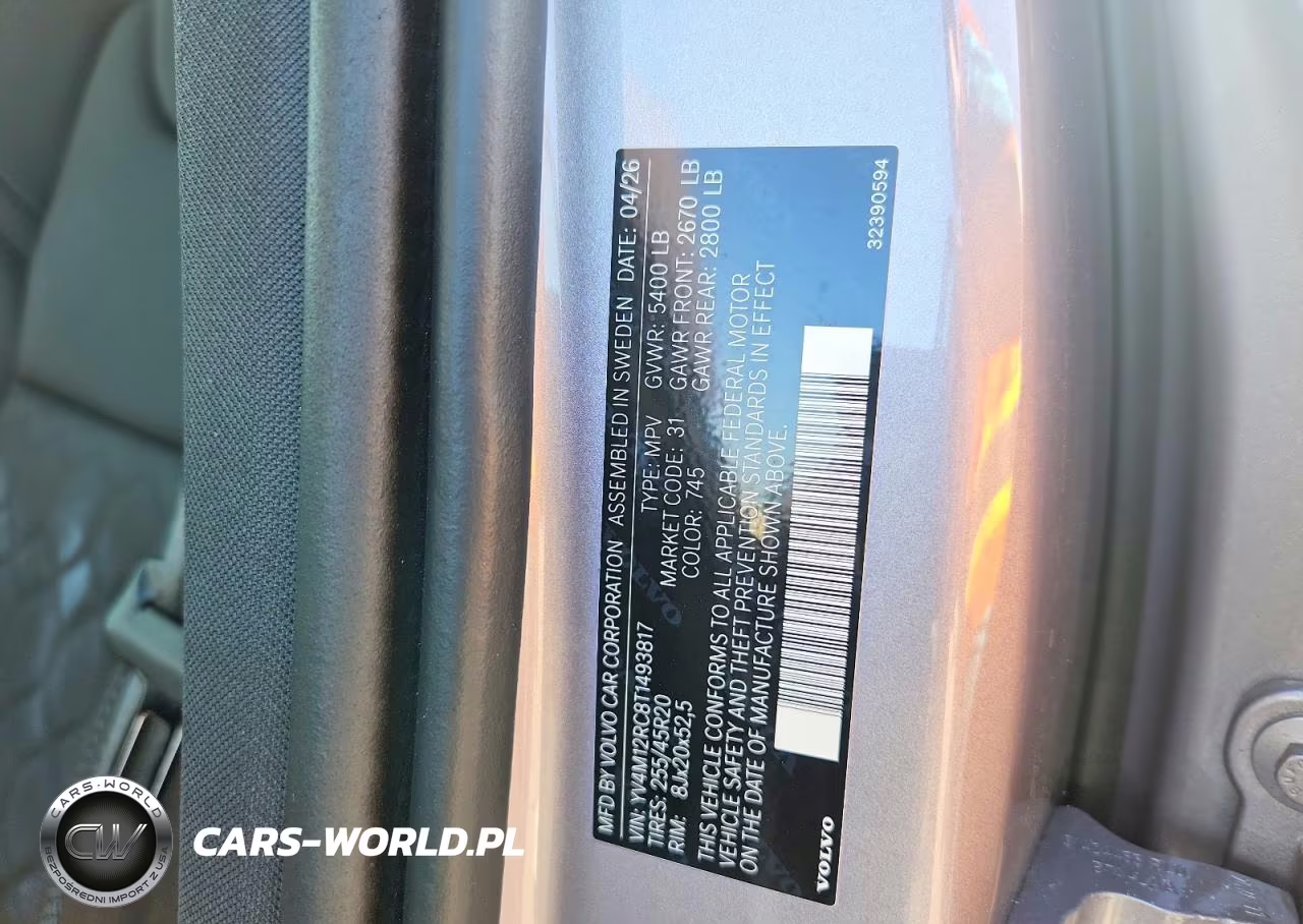 2026 Volvo Xc60 Plus VIN:YV4M12RC8T1493817 - 13