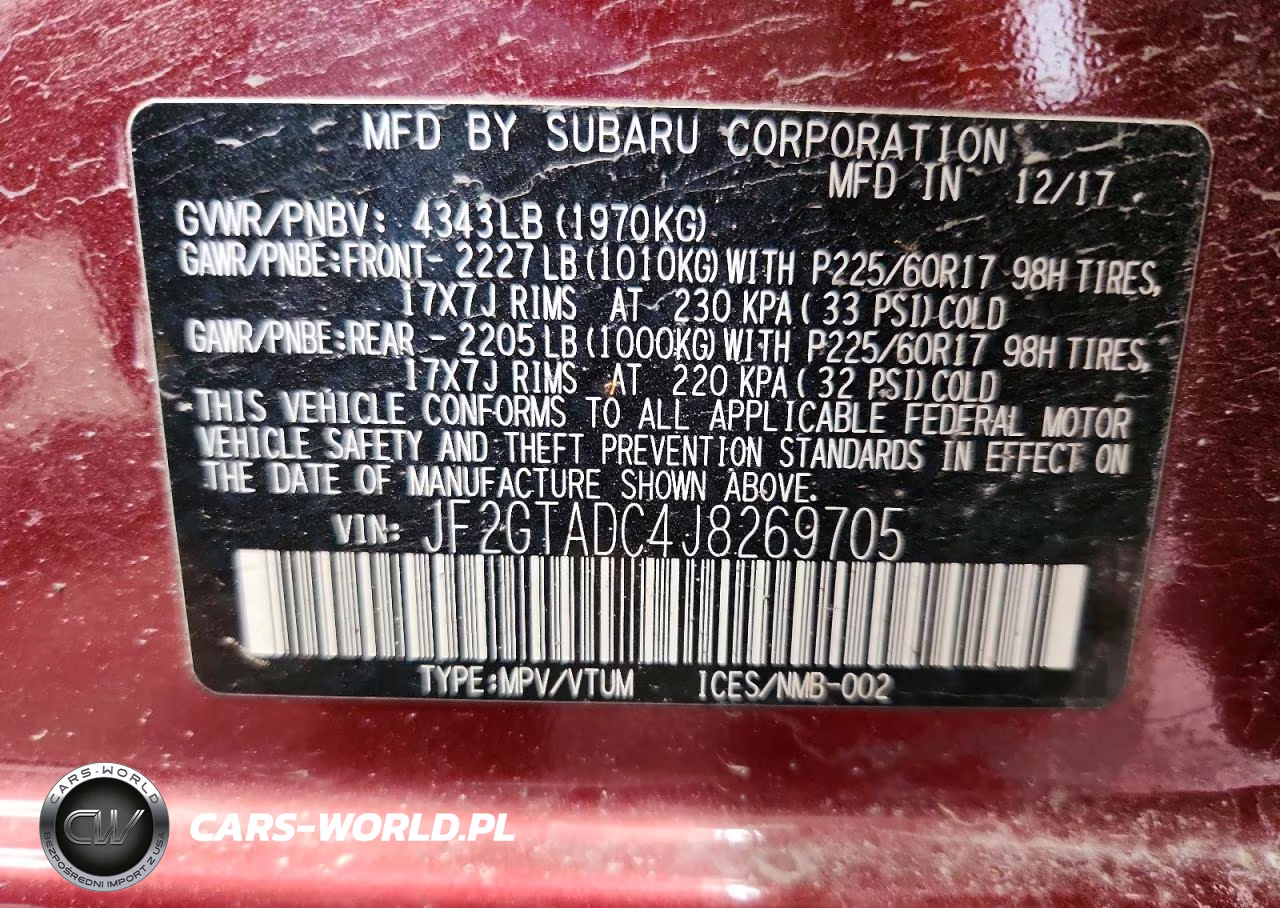 2018 Subaru Crosstrek Premium VIN:JF2GTADC4J8269705 - 13
