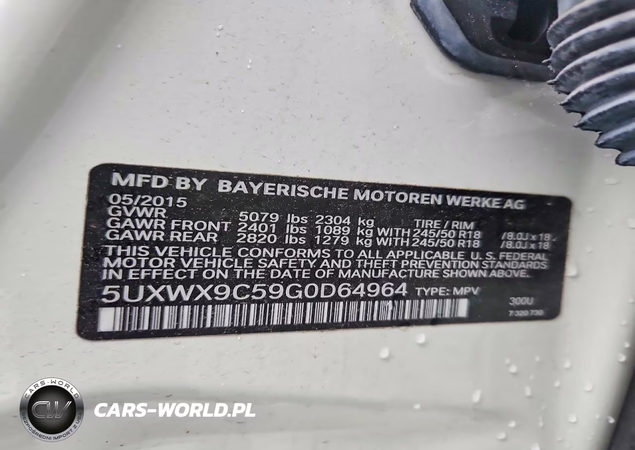 2016 BMW X3 XDRIVE28I VIN:5UXWX9C59G0D64964 - 13