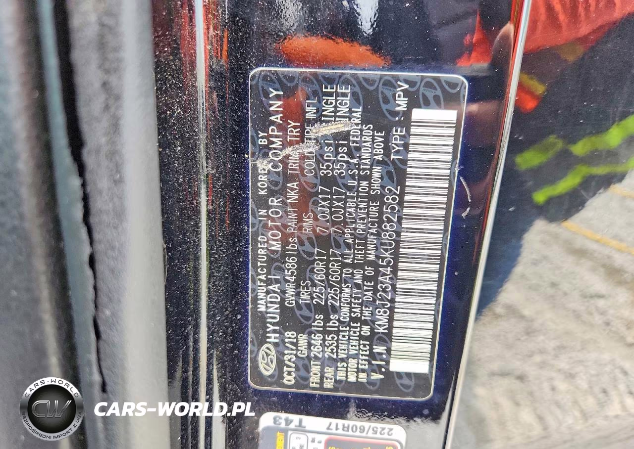 2019 Hyundai Tucson Se VIN:KM8J23A45KU882582 - 13