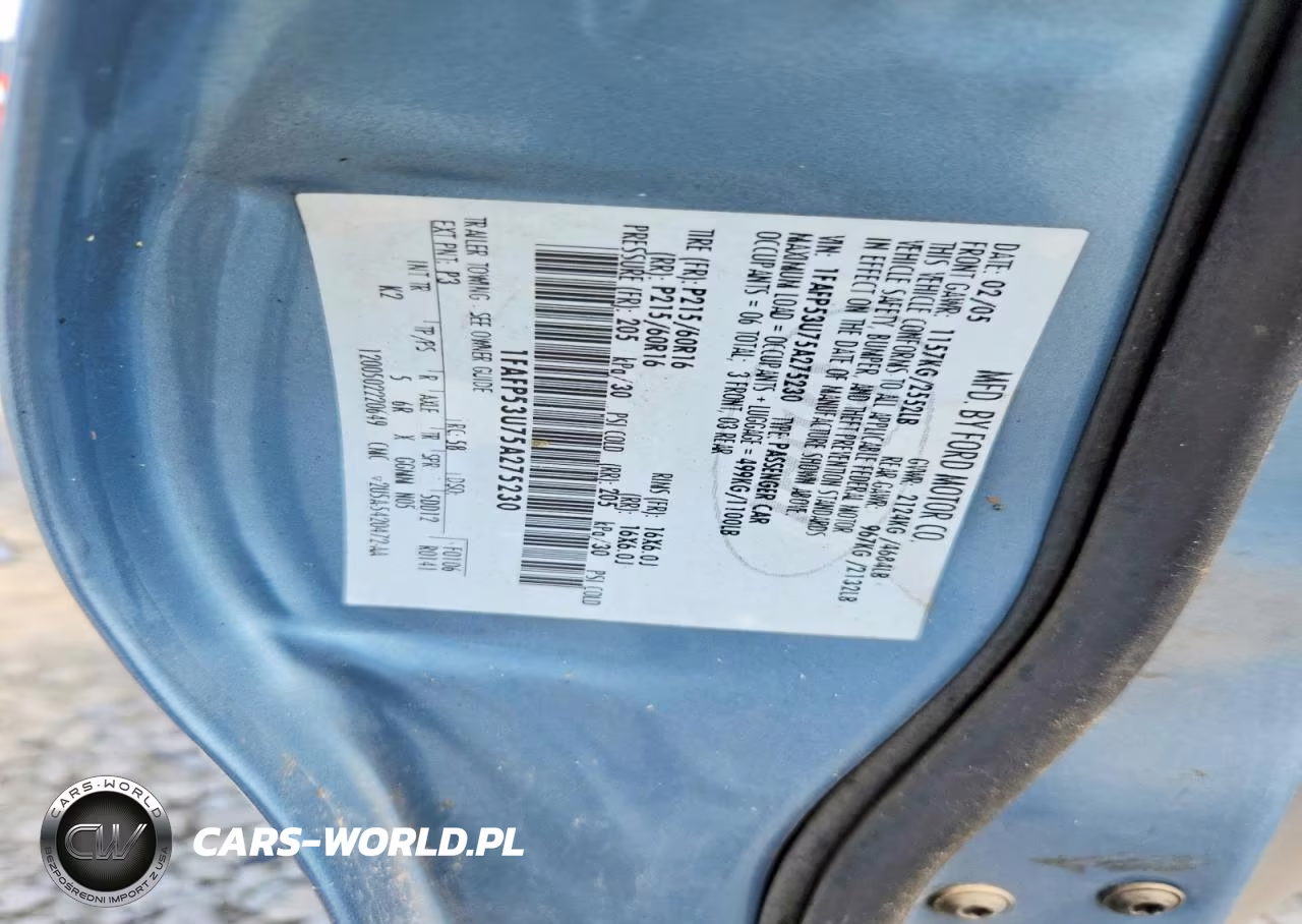 2005 Ford Taurus Se VIN:1FAFP53U75A275230 - 13