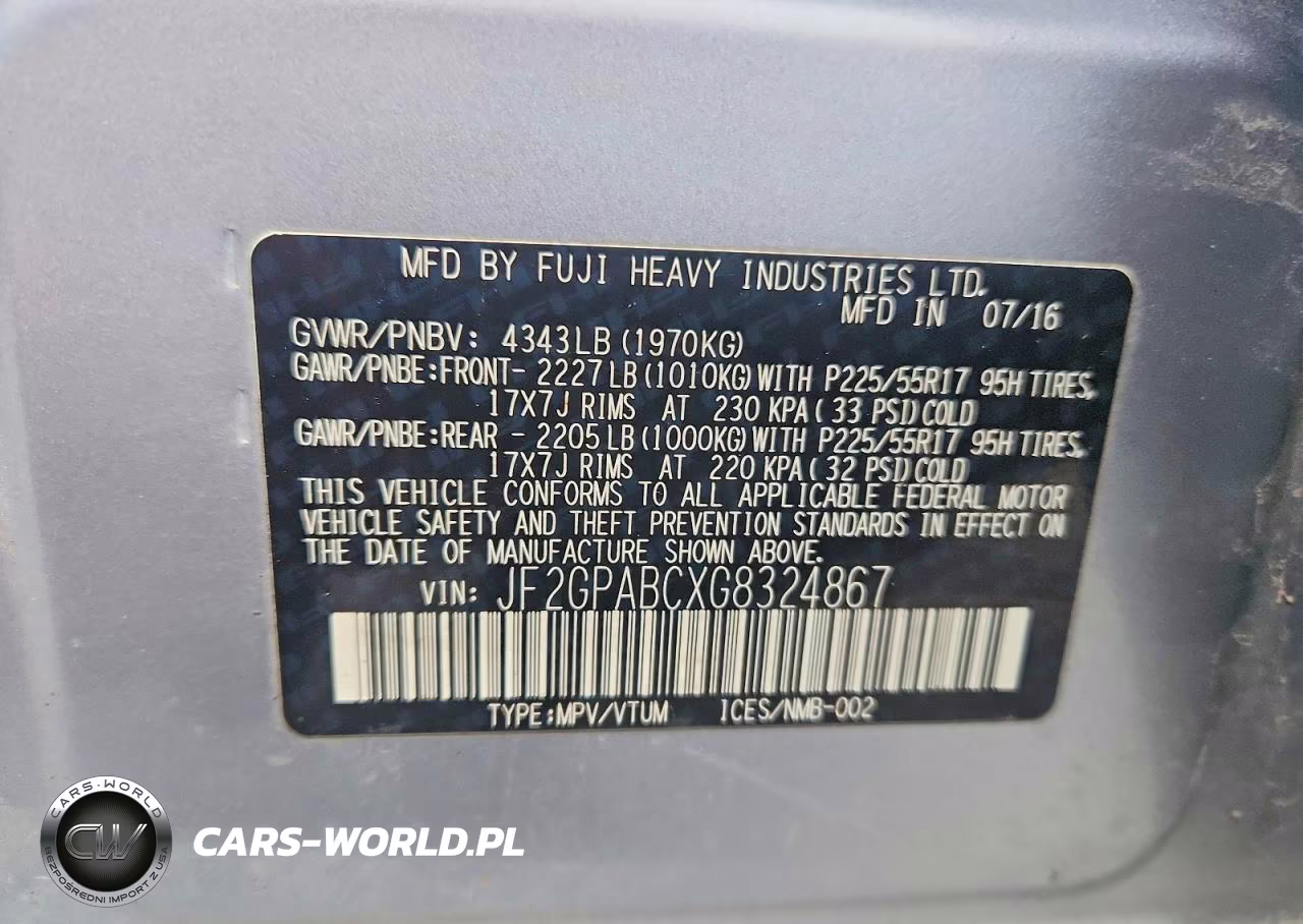 2016 Subaru Crosstrek Premium VIN:JF2GPABCXG8324867 - 12