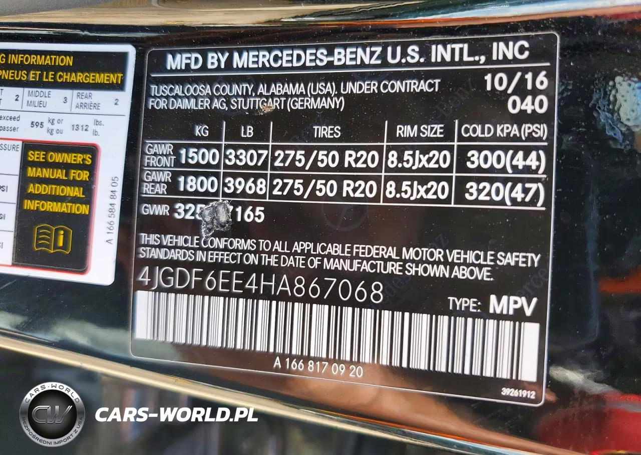 2017 Mercedes-Benz Gls 450 4Matic VIN:4JGDF6EE4HA867068 - 14
