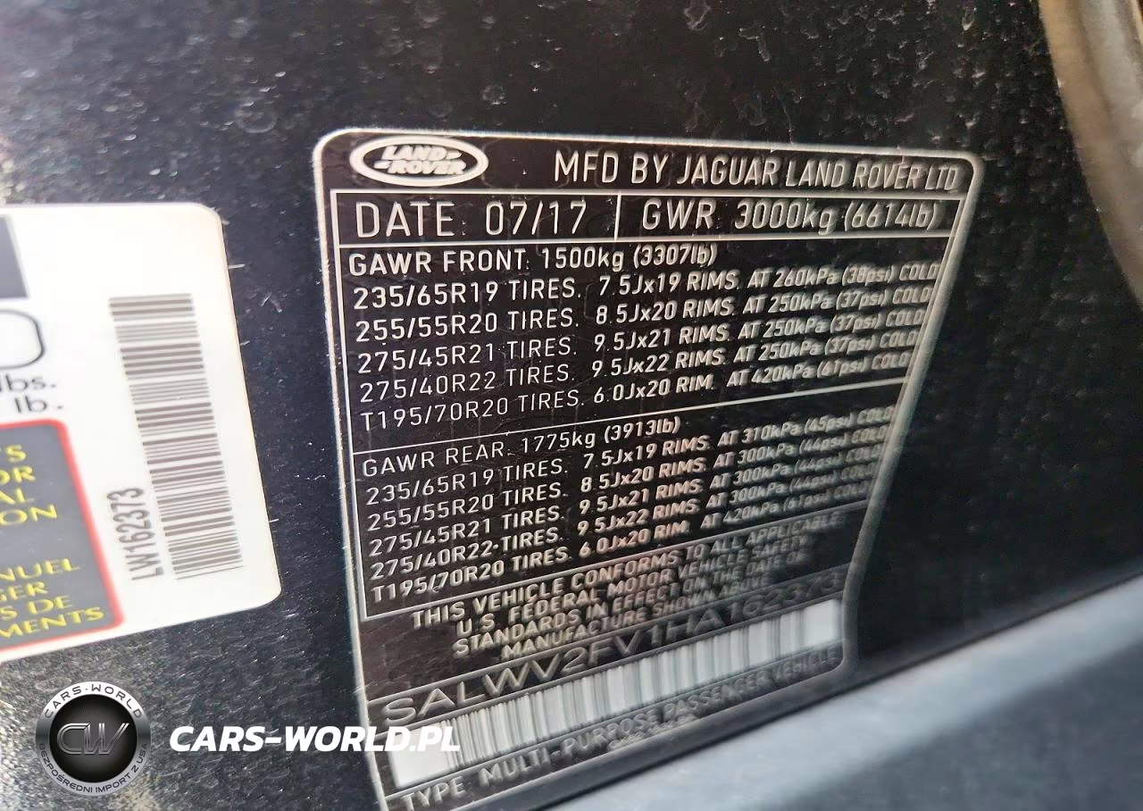 2017 Land Rover Range Rover Sport Hse Dynamic VIN:SALWV2FV1HA162373 - 14