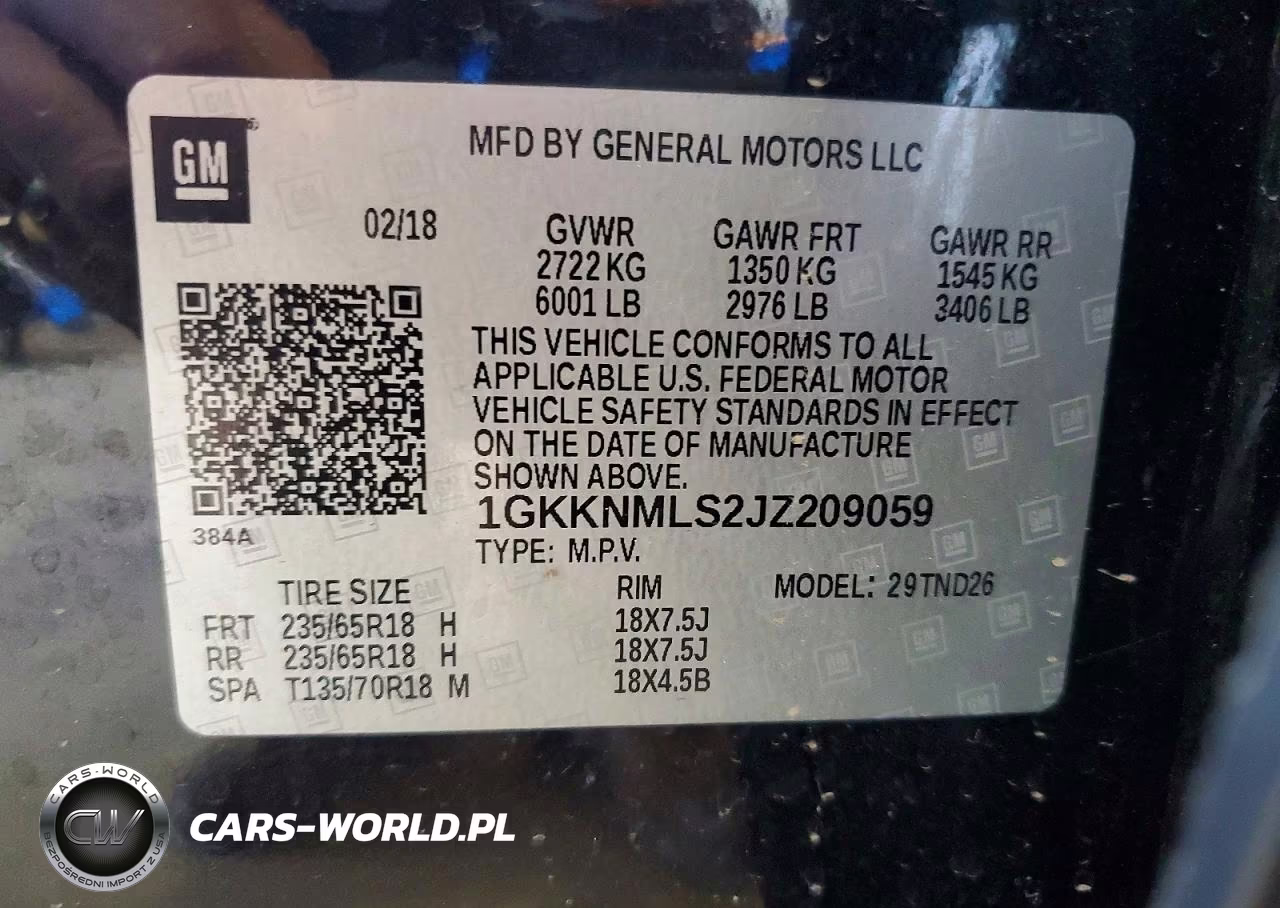 2018 GMC Acadia Slt-1 VIN:1GKKNMLS2JZ209059 - 14
