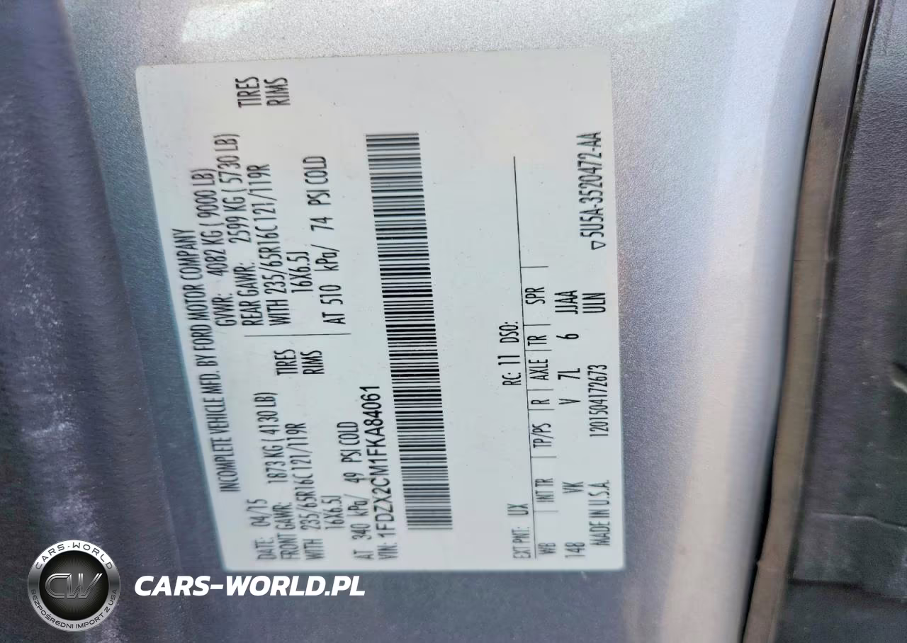 2015 Ford Transit T-350 VIN:1FDZX2CM1FKA84061 - 13