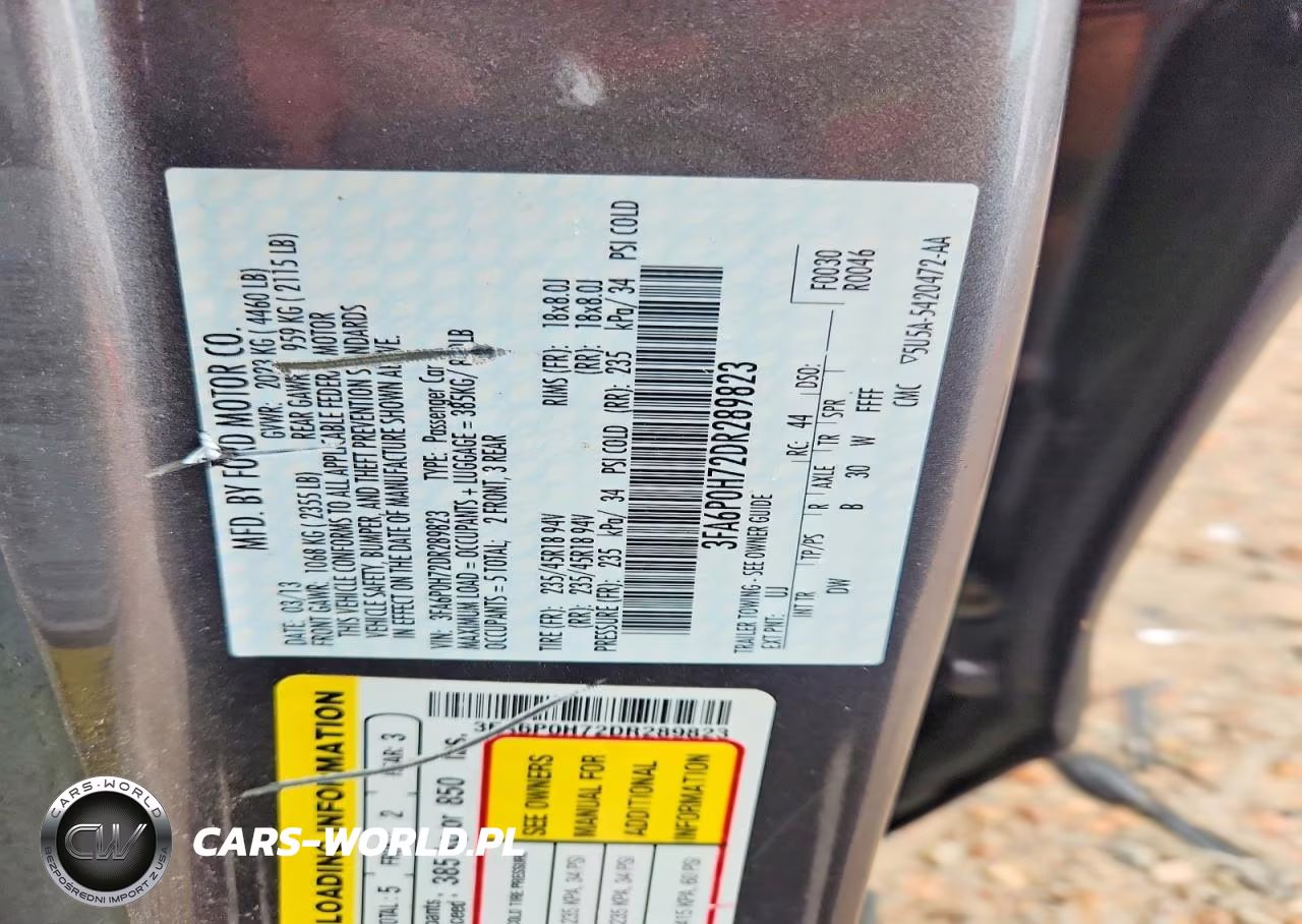 2013 Ford Fusion Se VIN:3FA6P0H72DR289823 - 12