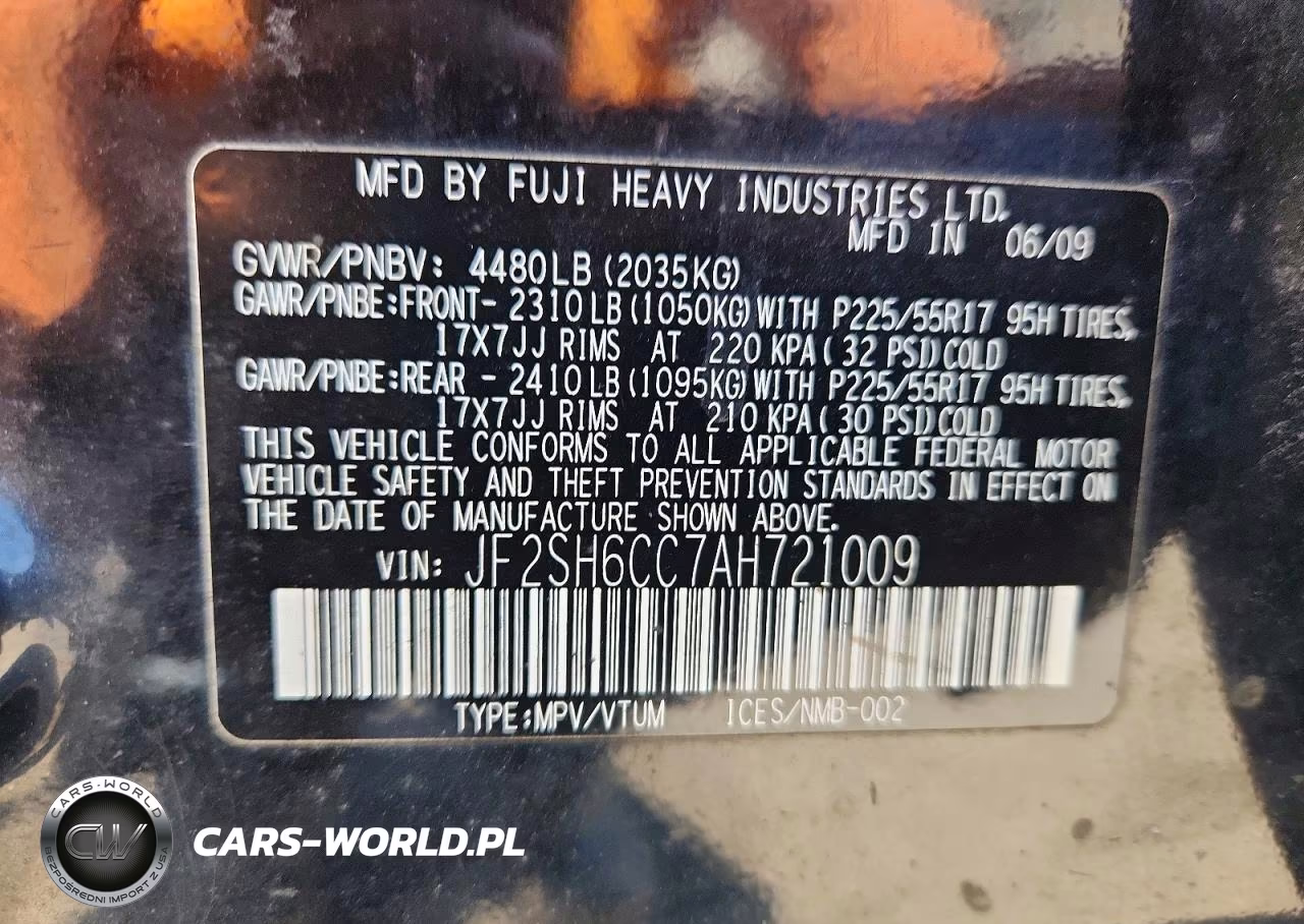 2010 Subaru Forester 2.5X Premium VIN:JF2SH6CC7AH721009 - 12