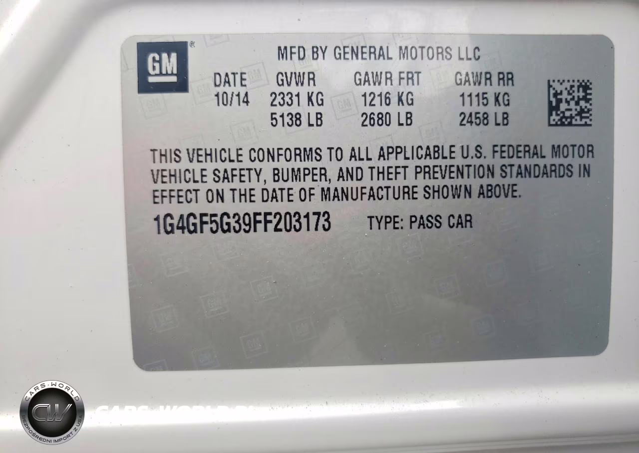 2015 Buick Lacrosse Premium VIN:1G4GF5G39FF203173 - 12