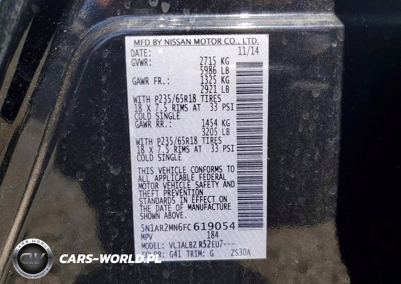 2015 Nissan Pathfinder S VIN:5N1AR2MN6FC619054 - 13