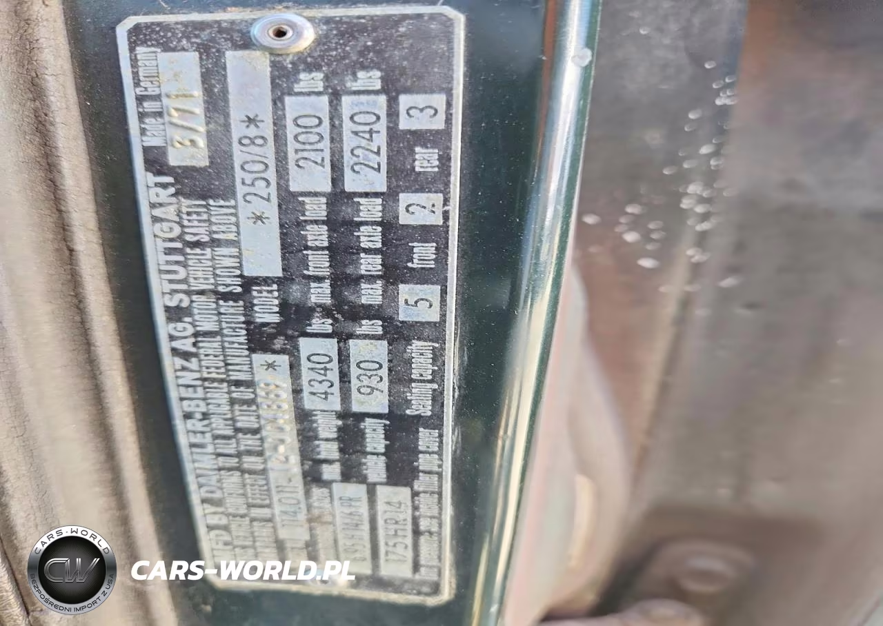1971 Mercedes-Benz 250 VIN:111401112004869 - 13