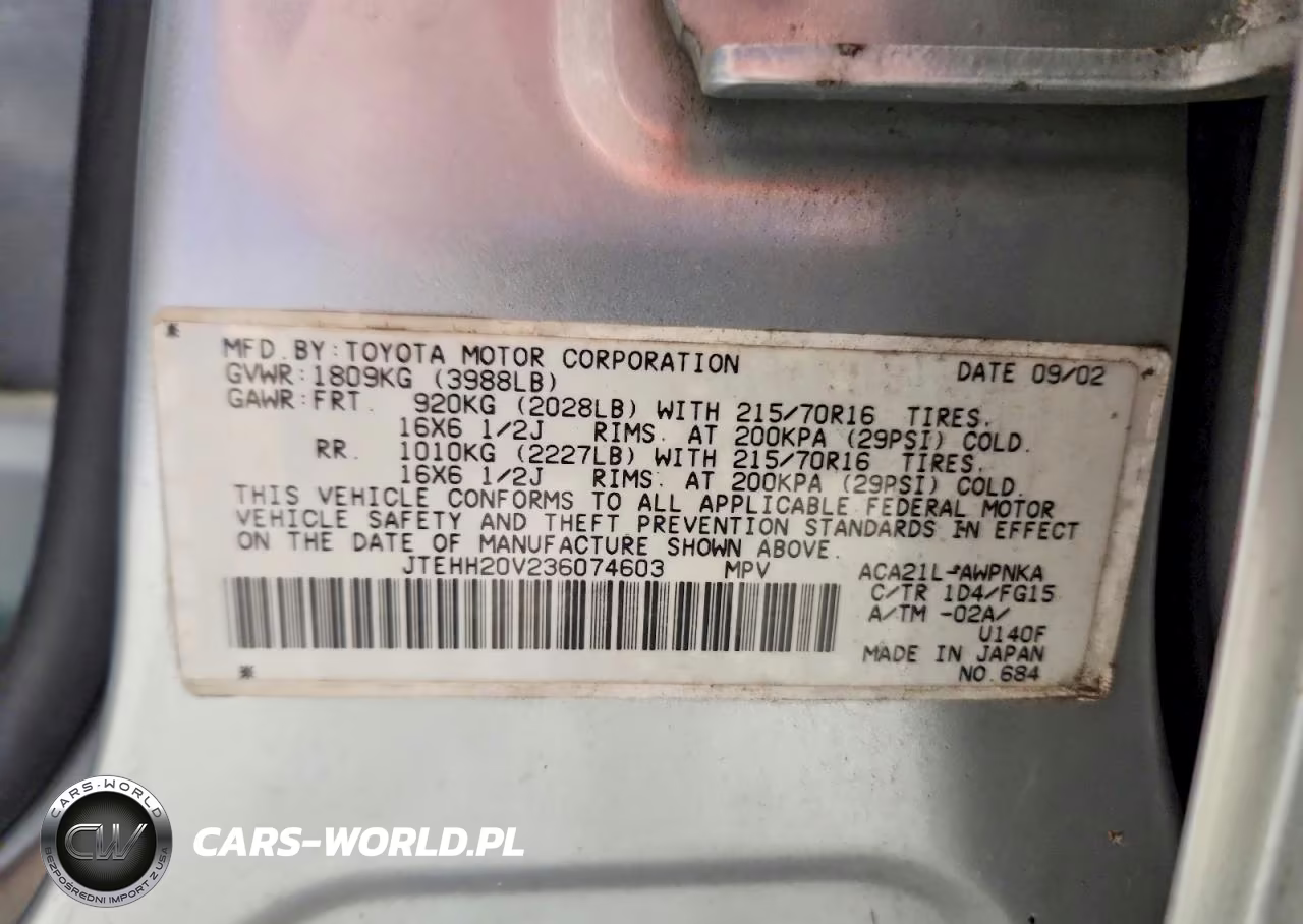 2003 Toyota Rav4 Base VIN:JTEHH20V236074603 - 13