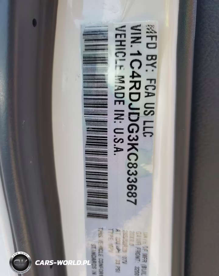 DODGE DURANGO GT VIN:1C4RDJDG4KC781602 - 13