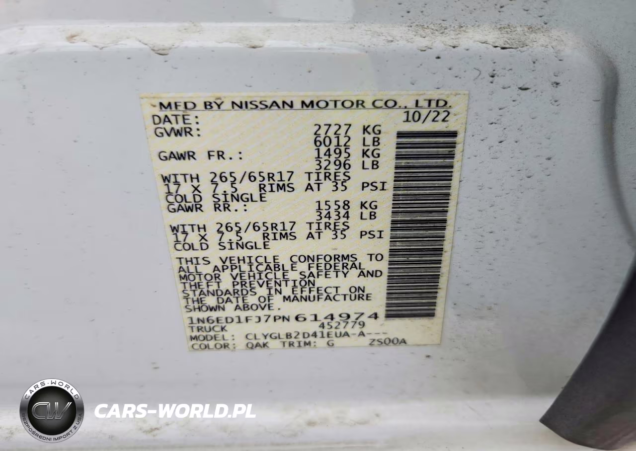 2023 Nissan Frontier Sv VIN:1N6ED1FJ7PN614974 - 13