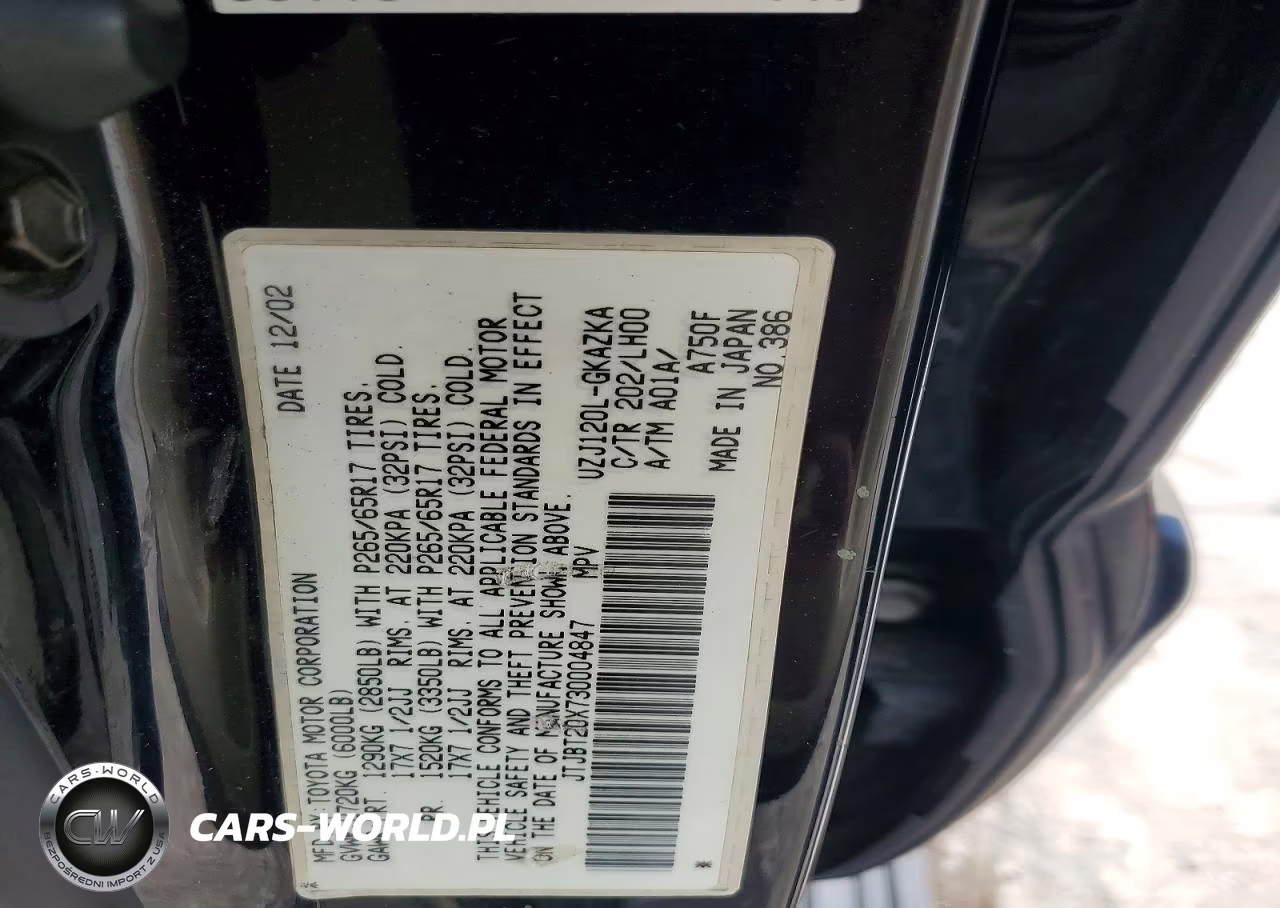 2003 Lexus Gx 470 VIN:JTJBT20X730004847 - 14