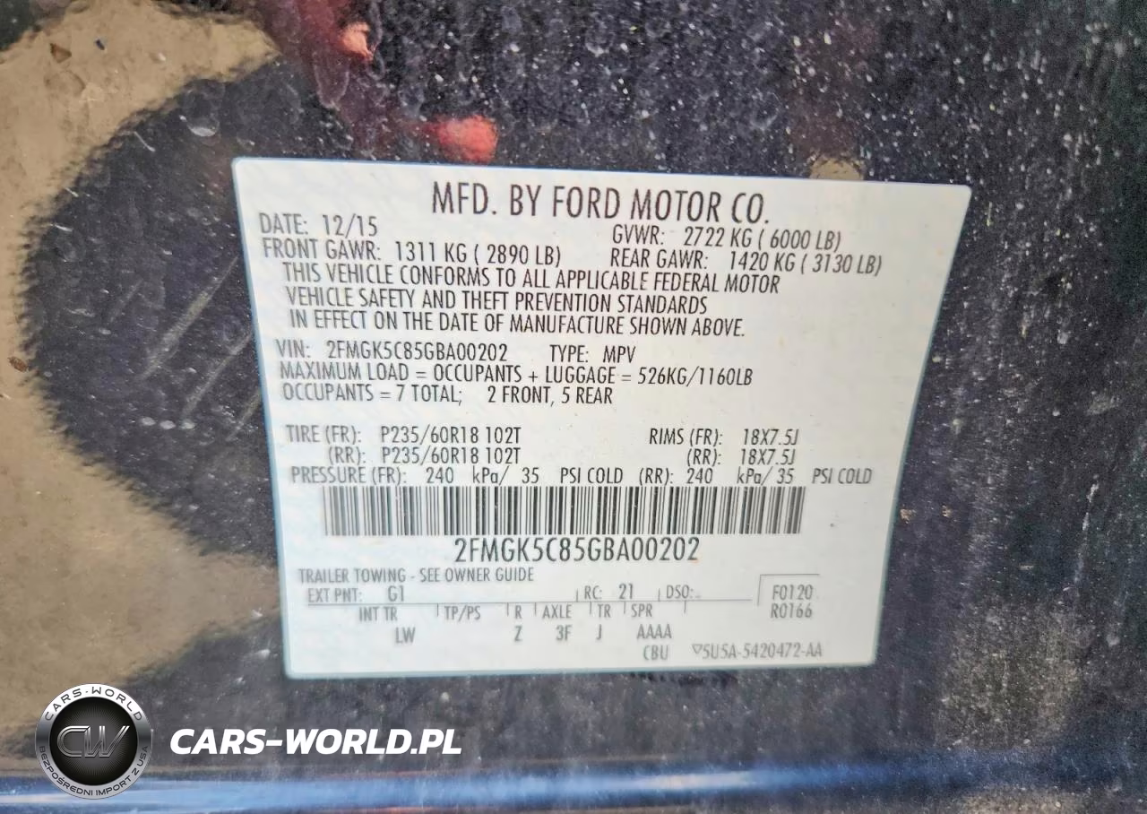 2016 Ford Flex Sel VIN:2FMGK5C85GBA00202 - 12