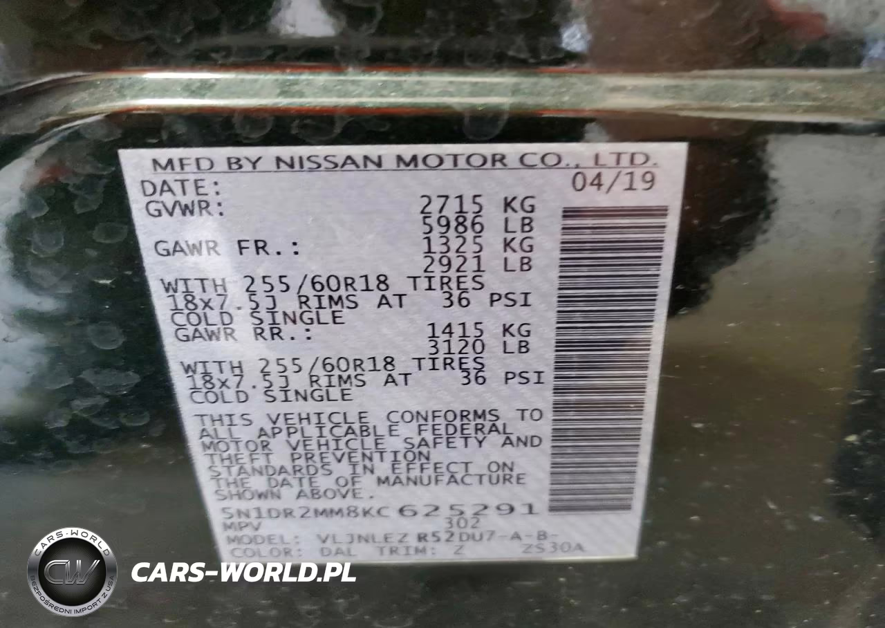 2019 Nissan Pathfinder Sv VIN:5N1DR2MM8KC625291 - 12