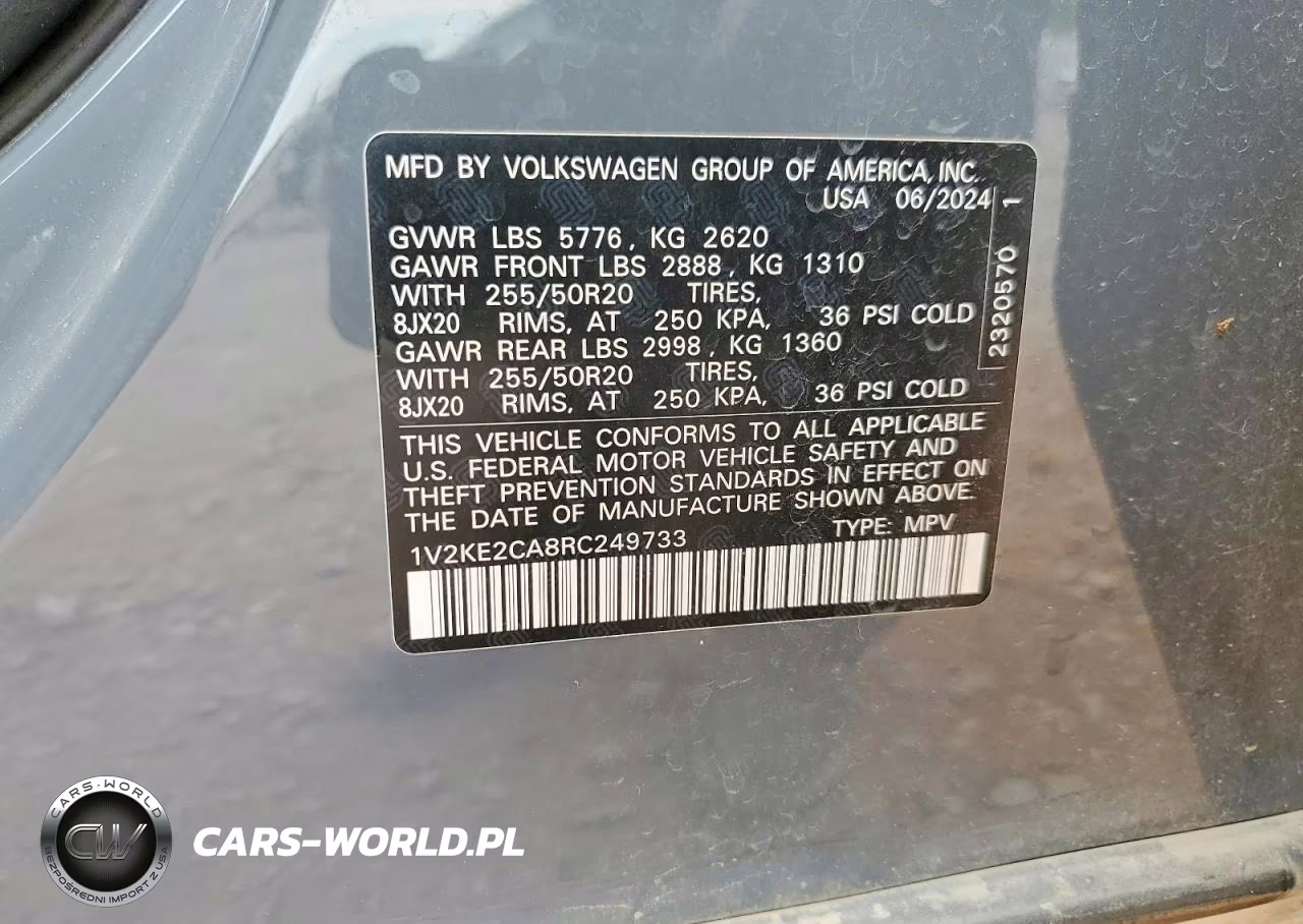 2024 Volkswagen Atlas Cross Sport Se VIN:1V2KE2CA8RC249733 - 13