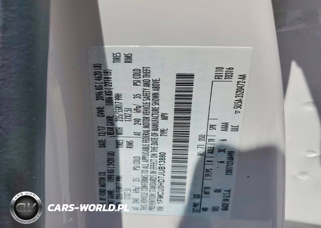 2018 Ford Escape Sel VIN:1FMCU0HD7JUB13880 - 13