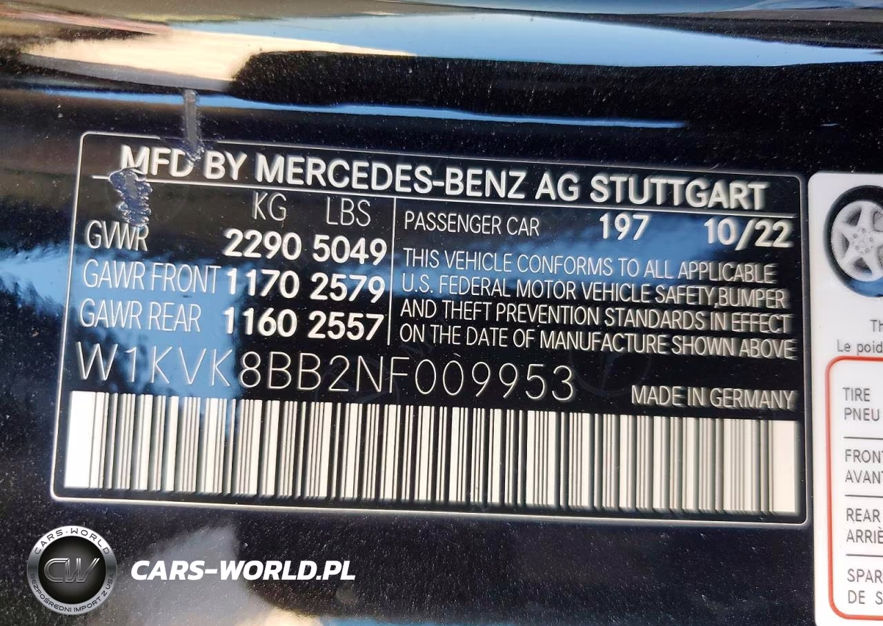 2022 Mercedes-Benz Sl 63 Amg VIN:W1KVK8BB2NF009953 - 12