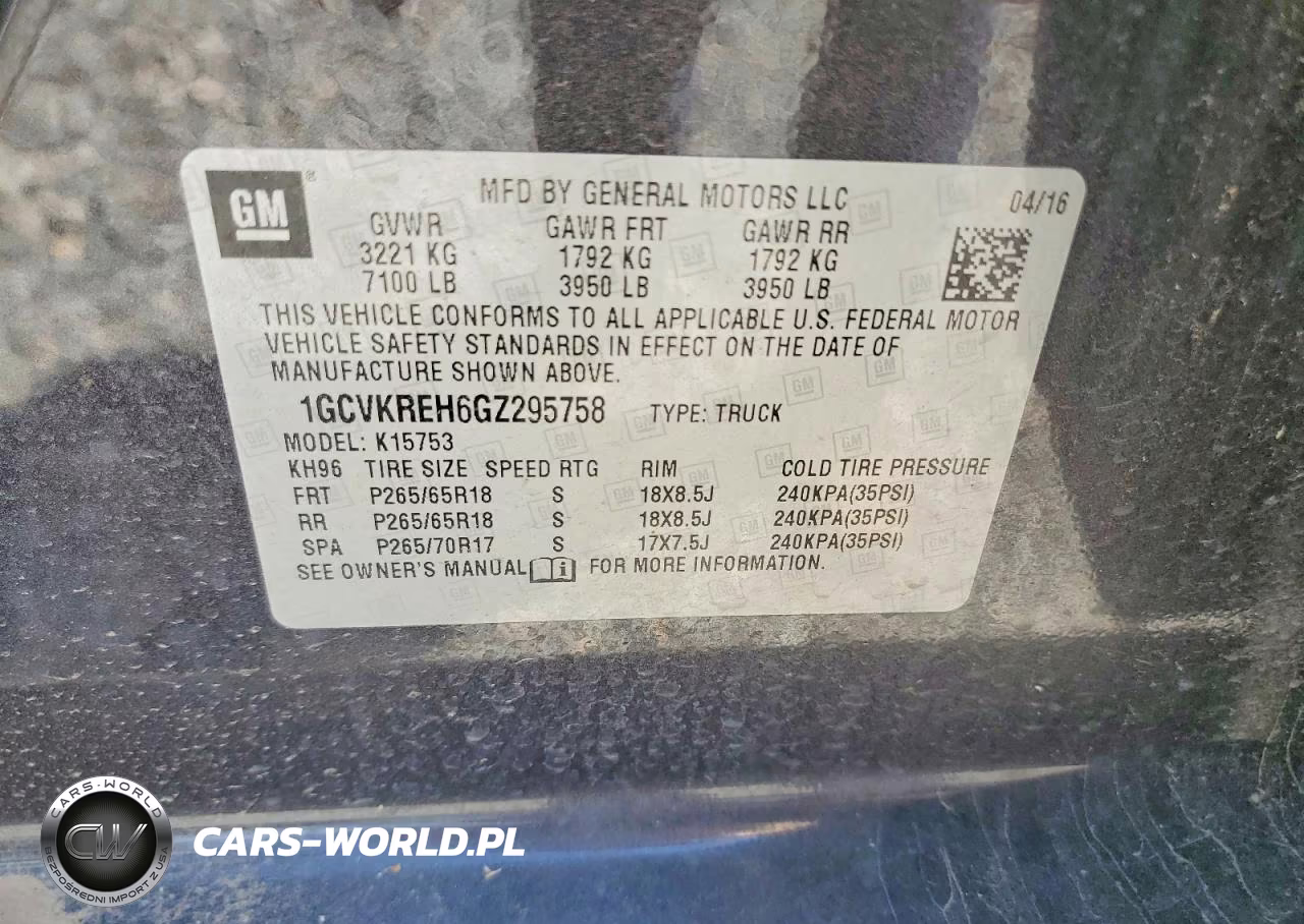 2016 Chevrolet Silverado K1500 Lt VIN:1GCVKREH6GZ295758 - 12