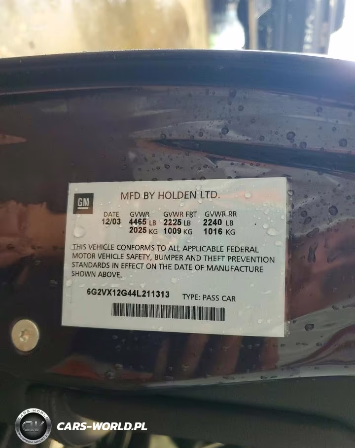 2004 Pontiac Gto VIN:6G2VX12G44L211313 - 13
