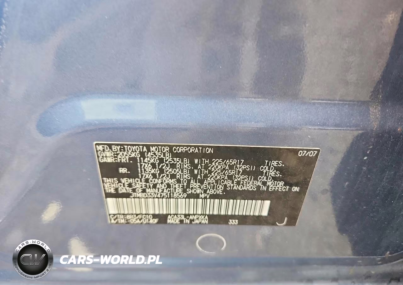 2007 Toyota Rav4 Base VIN:JTMBD33V475118569 - 13