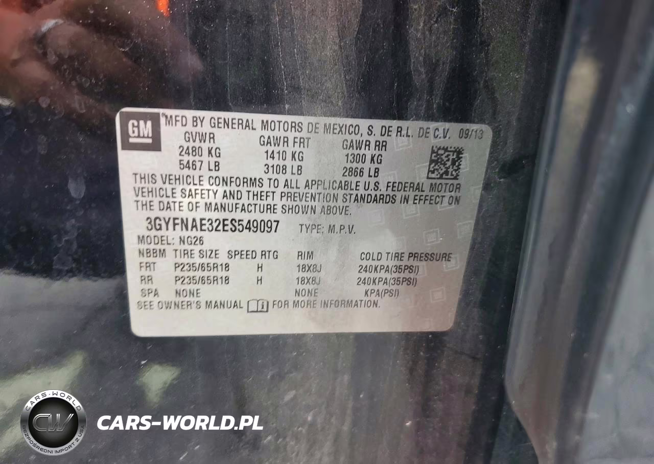 2014 Cadillac Srx VIN:3GYFNAE32ES549097 - 12