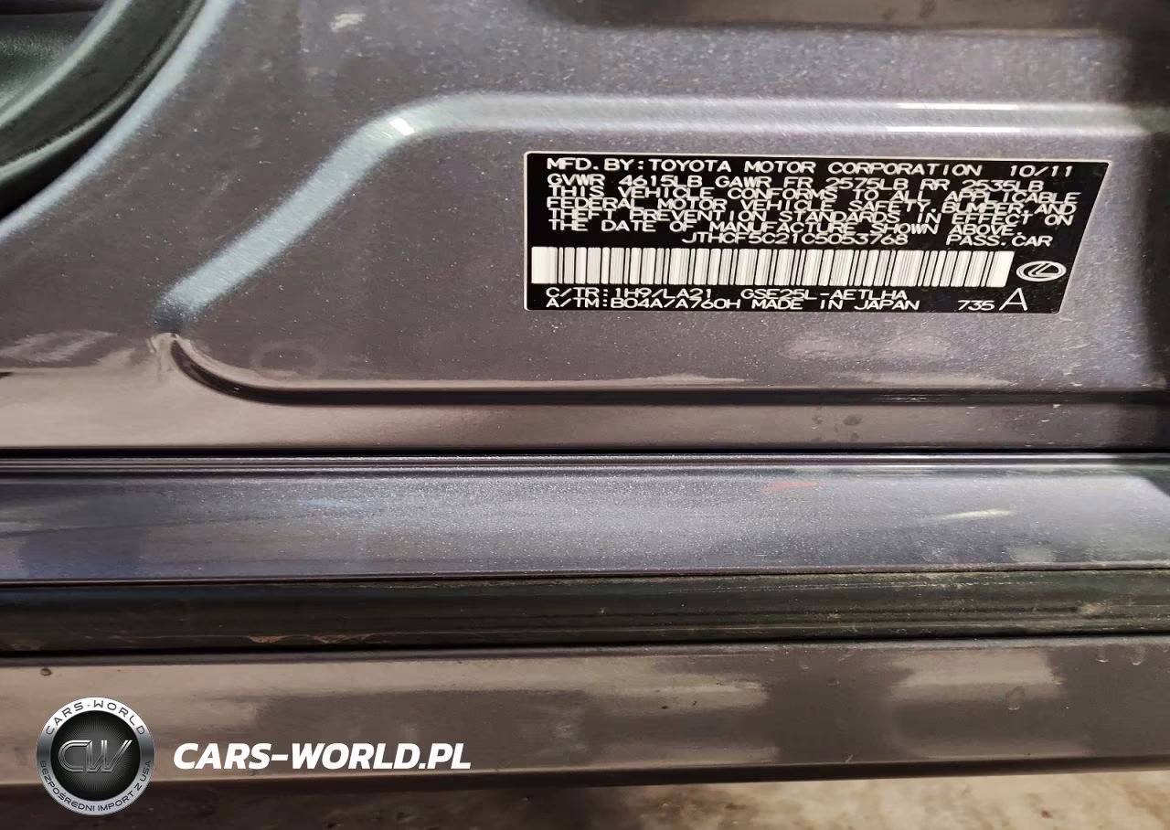2012 Lexus Is 250 VIN:JTHCF5C21C5053768 - 13