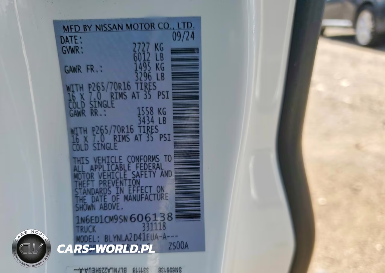 2025 Nissan Frontier S VIN:1N6ED1CM9SN606138 - 12