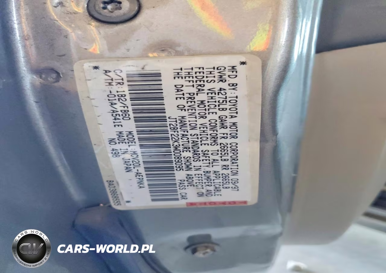 1998 Toyota Camry Le V6 VIN:JT2BF22K3W0089095 - 12