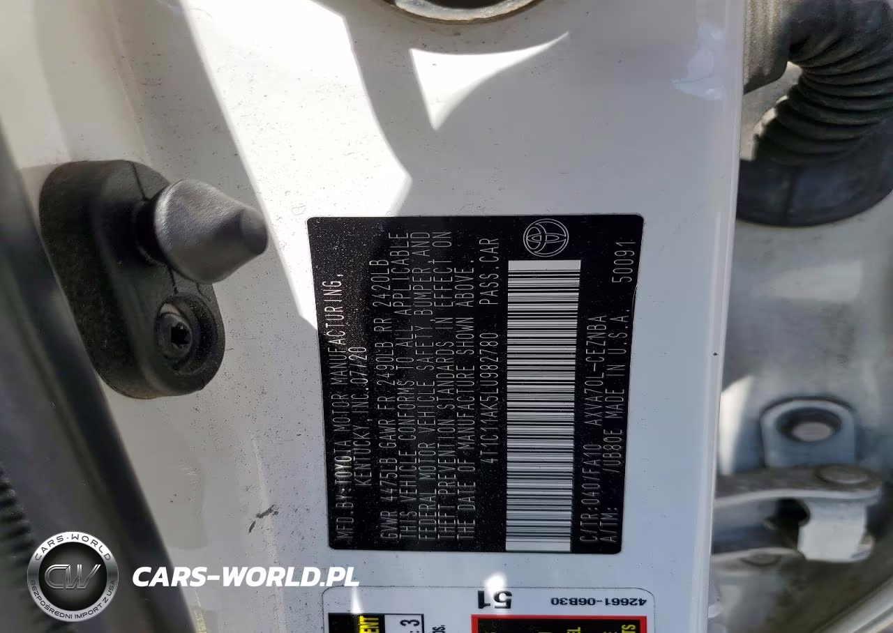 2020 Toyota Camry Le VIN:4T1C11AK5LU982780 - 12