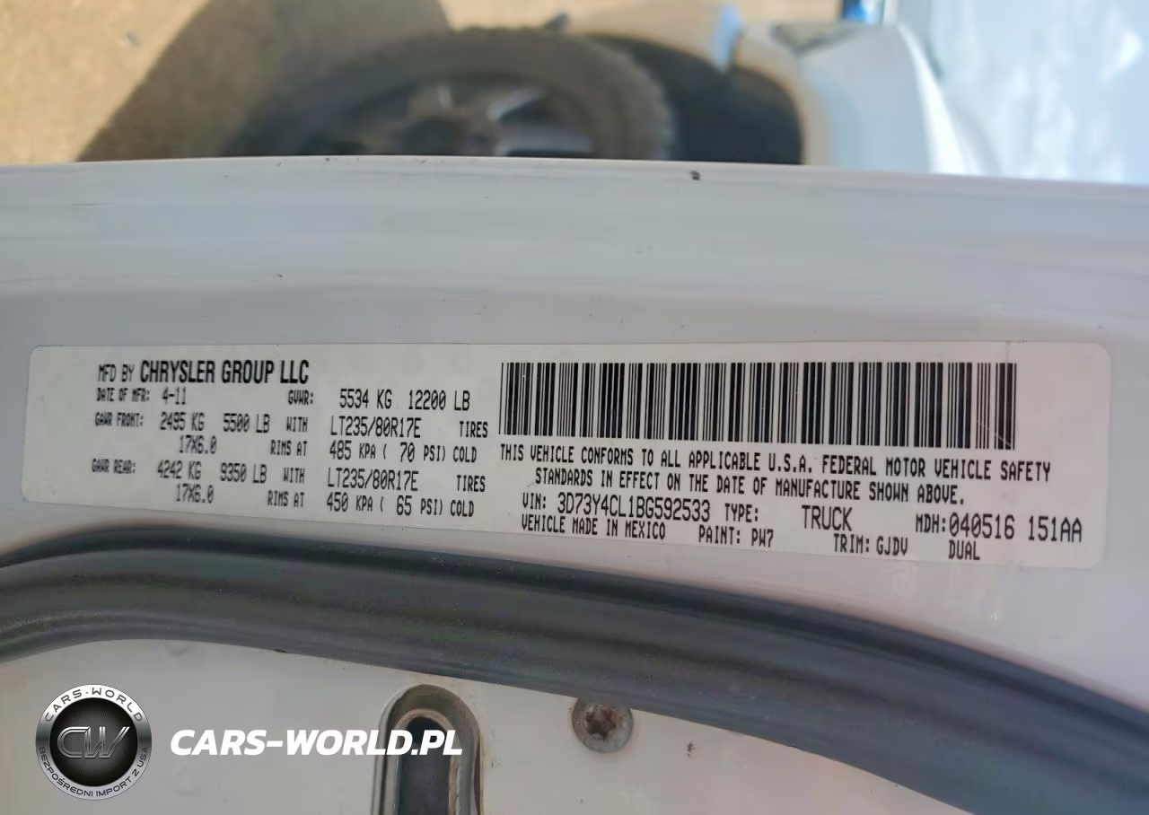 2011 Dodge Ram 3500 VIN:3D73Y4CL1BG592533 - 12