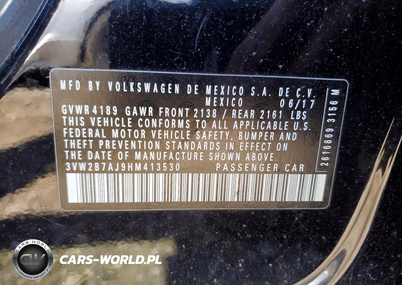 2017 Volkswagen Jetta S VIN:3VW2B7AJ9HM413530 - 12