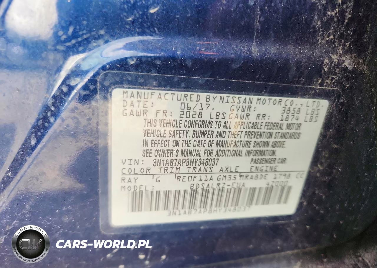 2017 Nissan Sentra S VIN:3N1AB7AP8HY348037 - 12